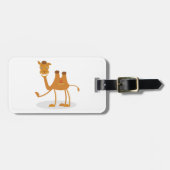 Cartoon Camel Smiling Desert Animal Character Bagagelabel (Voorkant horizontaal)