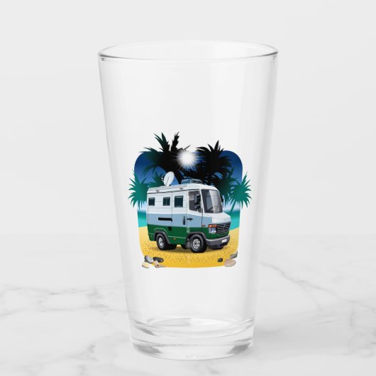 Cartoon Camper Glas (Voorkant)