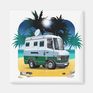 Cartoon Camper Magneet
