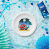 Cartoon Camper Papieren Bordje (Feest)