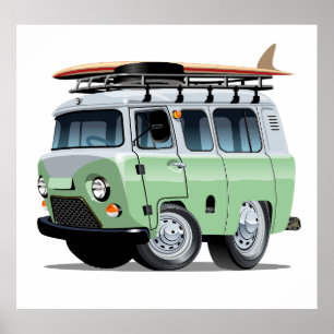 Cartoon Camper Poster