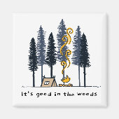 Cartoon Camping Magneet (Voorkant)