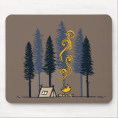 Cartoon Camping Muismat (Voorkant)