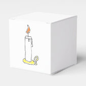 Cartoon Candle Holiday Candlestick Design Bedankdoosjes (Voorkant Zijde)