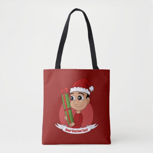 Cartoon Canvas tas met kerst (Voorkant)