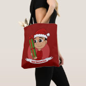 Cartoon Canvas tas met kerst (Dichtbij)