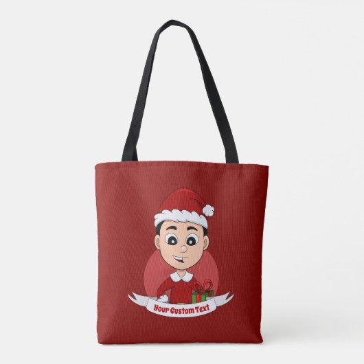 Cartoon Canvas tas met kerst (Achterkant)