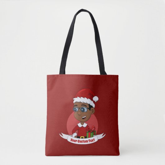 Cartoon Canvas tas met kerst (Voorkant)