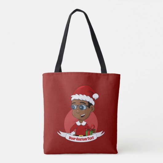 Cartoon Canvas tas met kerst (Achterkant)