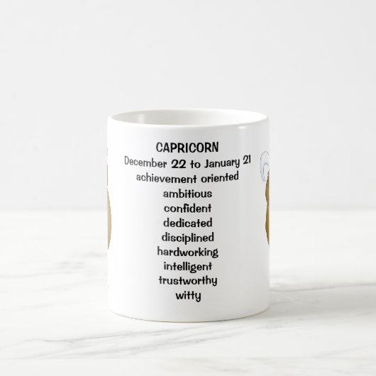 Cartoon Capricorngeit waarvan de kenmerken zijn ve Koffiemok (Center)