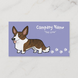 Cartoon Cardigan Welsh Corgi Visitekaartje