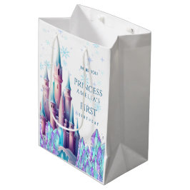 Cartoon Castle Frozen Kingdom 1st Birthday Medium Cadeauzakje