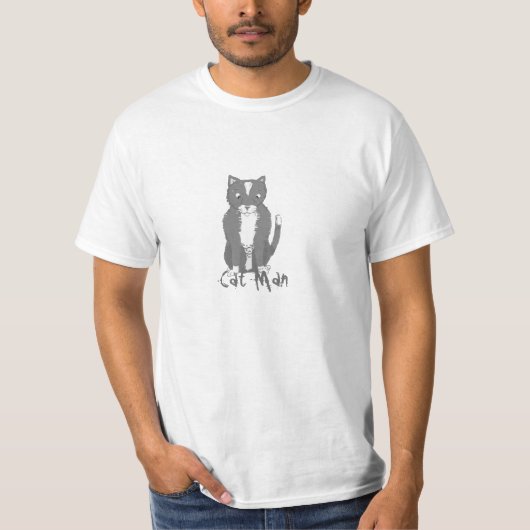 Cartoon Cat Man T-shirt (Voorkant)