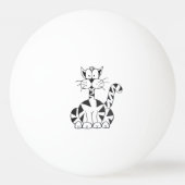 Cartoon Cat Ping Pong Ball (Achterkant)