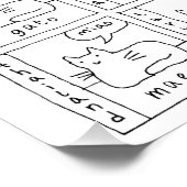 Cartoon Cats Different Languages Glossy Poster Perfect Poster (Hoek)