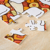 Cartoon Cats Doodle Line Drawing Legpuzzel (Zijkant)