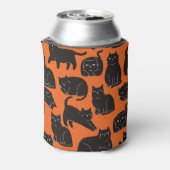 Cartoon Cats Hand getrokken patroon Blikjeskoeler (Blikje Achterkant)