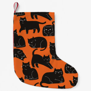 Cartoon Cats Hand getrokken patroon Kleine Kerstsok