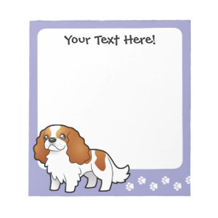 Cartoon Cavalier King Charles Spaniel Notitieblok