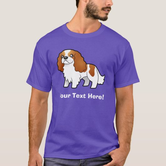 Cartoon Cavalier King Charles Spaniel T-shirt (Voorkant)