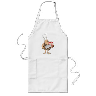Cartoon Caveman Paleo Chef - Funny Barbecue Apron Lang Schort