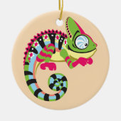 cartoon chameleon keramisch ornament (Voorkant)