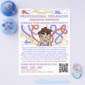 Cartoon Chaos Design, Professional Organizer Flyer (Enkel)