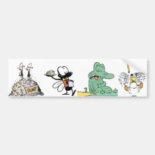 Cartoon Character Animals Bumpersticker