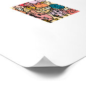 Cartoon Character Hand Drawn Toss Pattern Poster (Hoek)