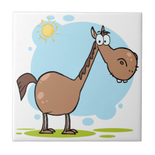 Cartoon Character Horse Tegeltje