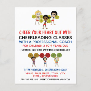 Cartoon Cheerleader Design, supertoonaangevende kl Flyer