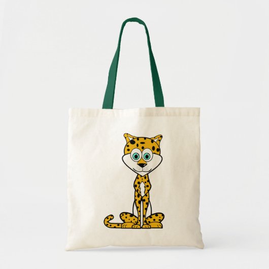 Cartoon Cheetah Tote Bag (Voorkant)