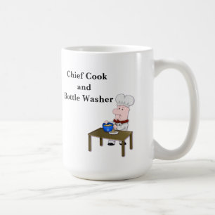 Cartoon Chef, "Chief Cook and Bottle Washer" Koffiemok