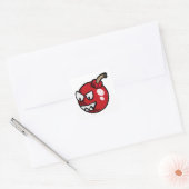 Cartoon Cherry Bomb Vierkante Sticker (Envelop)