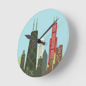 Cartoon Chicago Ronde Klok (Hoek)