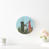 Cartoon Chicago Ronde Klok (Huis)