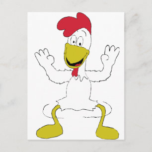 Cartoon Chicken Dance Briefkaart