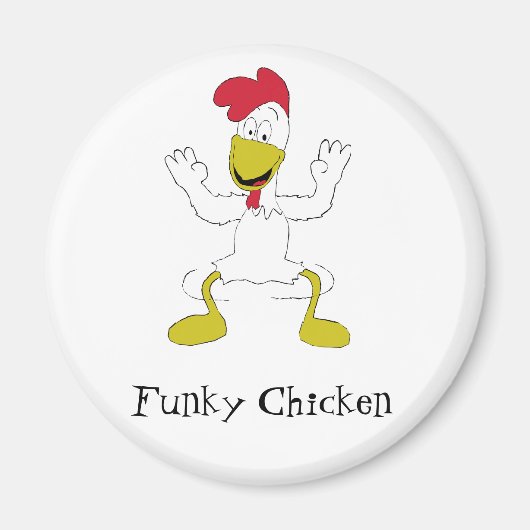 Cartoon Chicken Dance Magneet (Voorkant)