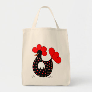 Cartoon Chicken Grocery canvas tas