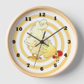 Cartoon Chicken Kitchen Wall Clock (Voorkant)