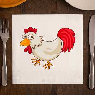 Cartoon Chicken Paper Napkins Servet