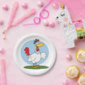 Cartoon Chicken Papieren Bordje (Feest)