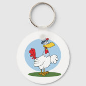 Cartoon Chicken Sleutelhanger (Achterkant)