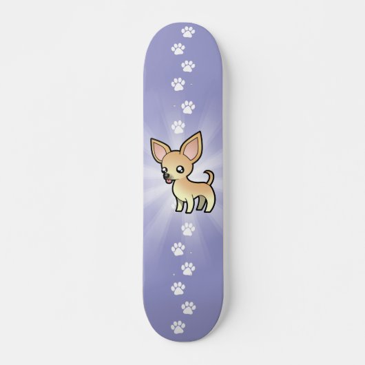 Cartoon Chihuahua (gladde jas) Skateboard (Voorkant)