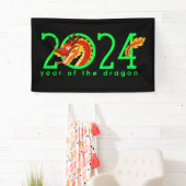 Cartoon Chinees Jaar van de Draak Spandoek (Insitu)