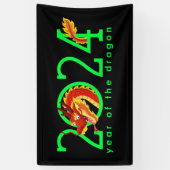 Cartoon Chinees Jaar van de Draak Spandoek (Verticaal)