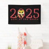 Cartoon Chinees jaar van de slang Spandoek (Insitu)