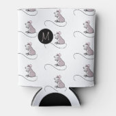 Cartoon Chinees Rat Year Zodiac Birthday Monogram Blikjeskoeler (Voorkant)