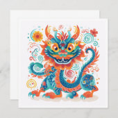 Cartoon Chinese Draak (Voorkant / Achterkant)