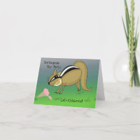 Cartoon Chipmunk Birthday Wenskaart